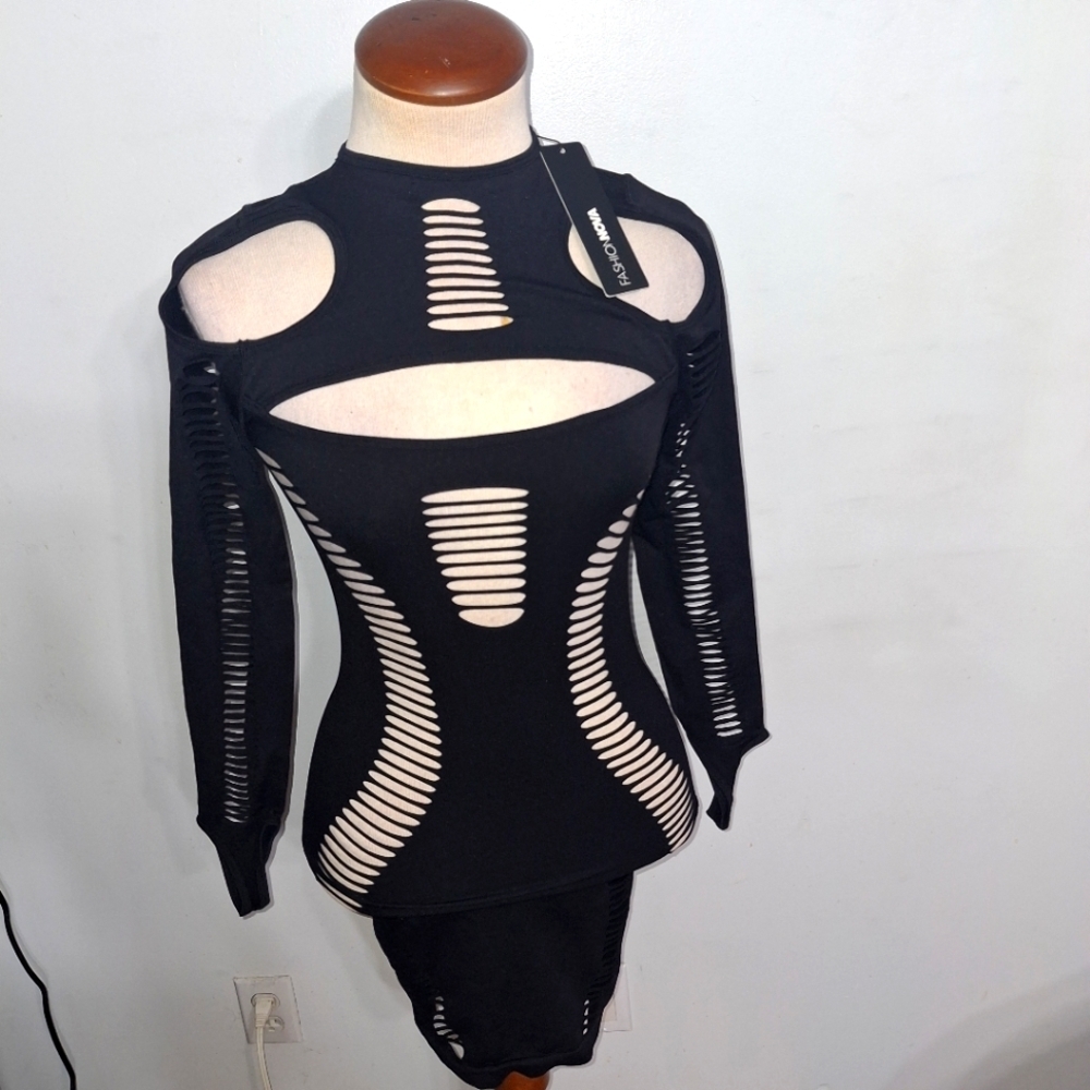 Fashion Nova- Janet Seamless Mini Dress-W Sz S/M - Picture 6 of 11